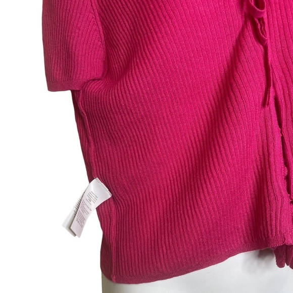 J.Crew Silk Cashmere Pink Girlhood Soft Sweater Cardigan sz Large NWT - Picture 4 of 6